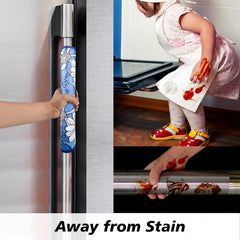 Kuber Industries Fridge Handle Cover | Refrigerator Handle Cover | Fridge Door Handle Protector | Fridge Door Handle Cover | Sunflower Fridge Handle Cover | 2 Piece Set | Blue