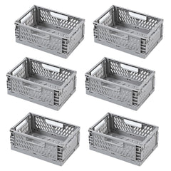 Kuber Industries Small Refrigerator Storage Crisper/Fridge Container Without Lid-Pack of 6 (Grey)