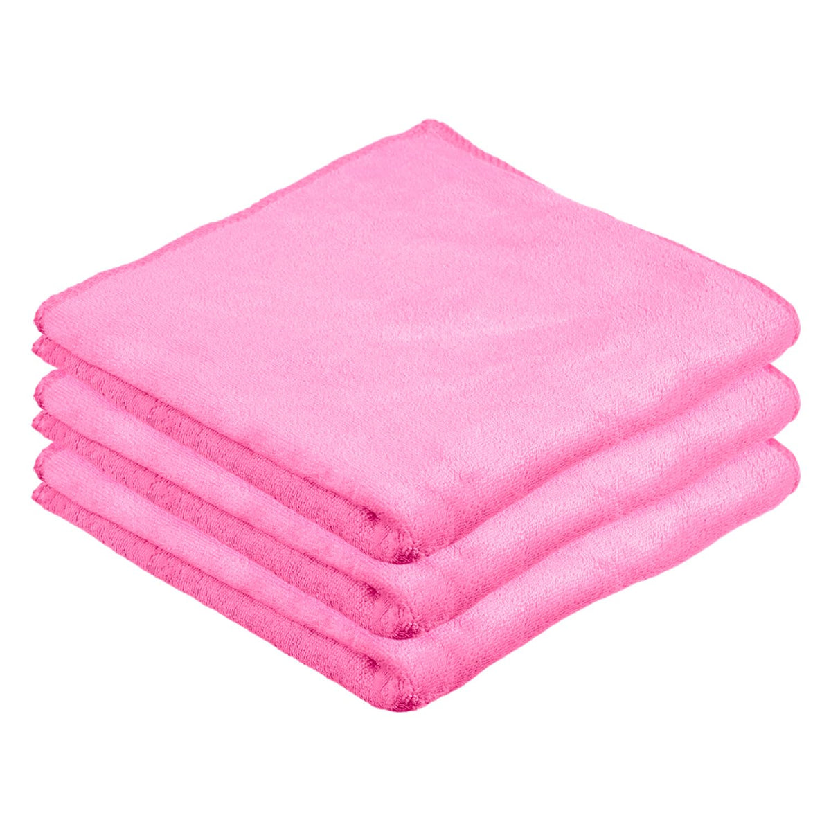 Heart Home Cleaning Towel | Reusable Cleaning Cloths for Kitchen | Duster Towel for Home Cleaning | 400 GSM Cleaning Cloth Towel for Car | Bike | 50x70 | Pack of 3 | Pink
