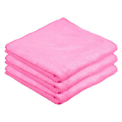 Heart Home Cleaning Towel | Reusable Cleaning Cloths for Kitchen | Duster Towel for Home Cleaning | 400 GSM Cleaning Cloth Towel for Car | Bike | 50x70 | Pack of 3 | Pink