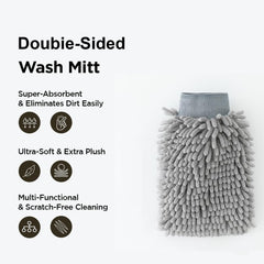Kuber Industries Gloves | Microfiber Cleaning Gloves | Chenille Mitts for Kitchen | Hand Duster for Kitchen | Hand Gloves for Car | Double Sided Gloves | SHXNEFSST1 | Pack of 10 | Gray