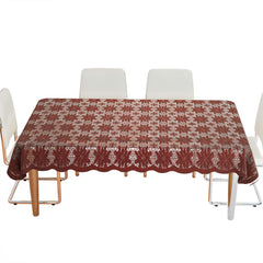 Kuber Industries Dining Table Cover | Cotton Table Cloth Cover | 6-Seater Table Cloth | Plain Jasmin Table Cover | Table Protector | Table Cover for Dining Table | 60x90 Inch | DTC | Maroon