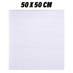 Heart Home Handkerchief | Premium Cotton Fabric | Handkerchief for men | Handkerchief for Boys | Men's Handkerchief Set | Plain Fox Hanky Rumal | Pack of 6 | White