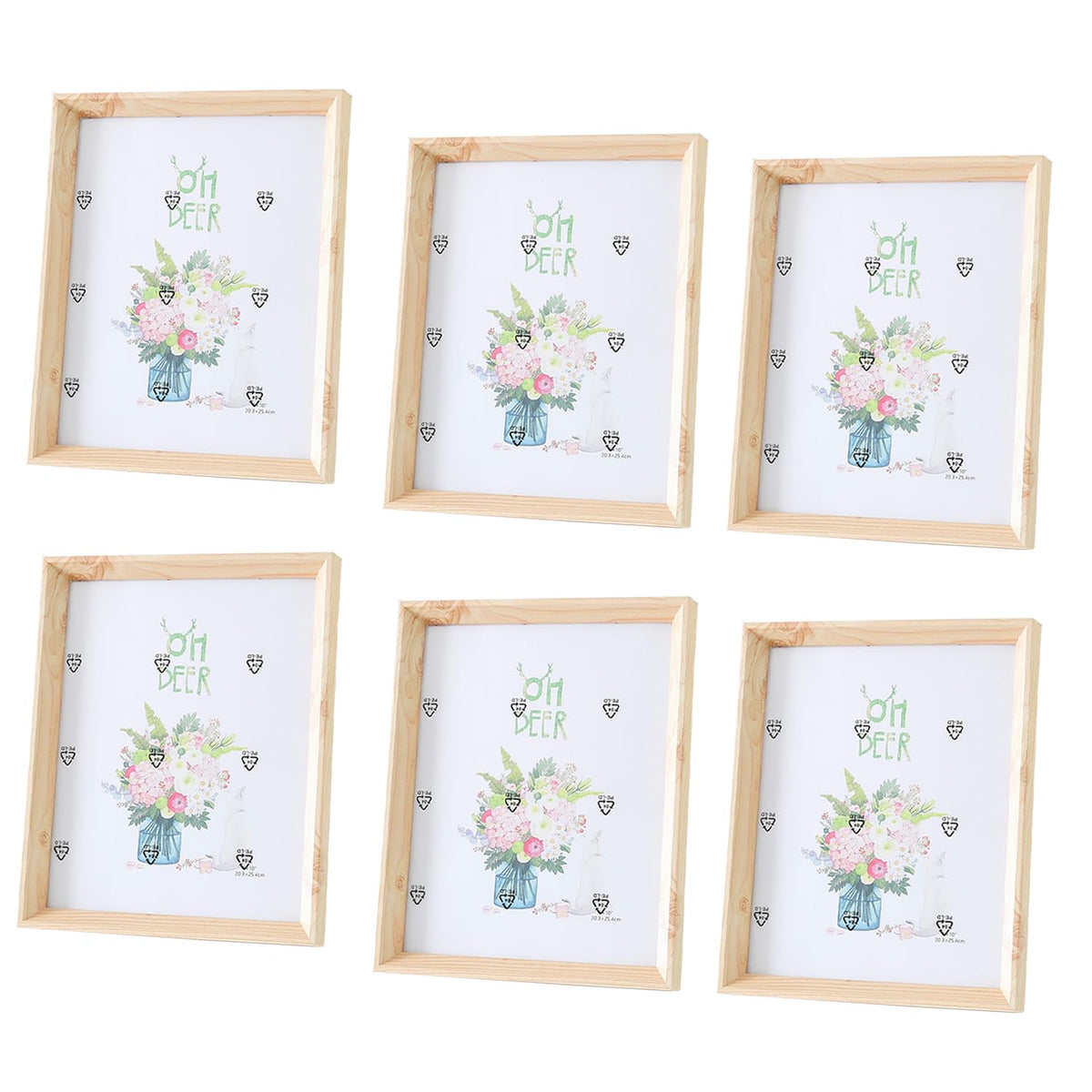 Kuber Industries Photo Frame For Home D?cor|Use Horizontal & Vertical|Crystal Clear Glass|Perfect For Home, Office And Shop "21.8x26.9CM"-Pack of 6 (Natural)