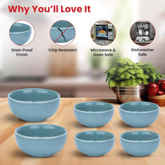 Urbane Home 12 Pcs Ceramic Dinner Set | Dishwasher & Microwave Safe | Crockery Set for Dining & Gifting | 4Pcs Dinner Plates & 2Pcs Serving Bowl & 4Pcs Bowl & 1Pcs Serving Spoon | Blue