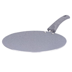 Kuber Industries Dosa Tawa Non Stick Pan with Revivted Handle | High Grade Aluminium Induction Non Stick Tawa Pan | Scratch Resistant, Gas Stove & Induction Compatiable | Black