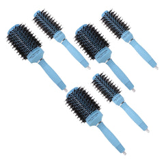 Kuber Industries Hair Brush | Bristles Brush | Hair Brush with Paddle | Sharp Hair Brush for Woman | Suitable For All Hair Types | TGX525..-TGX5232 |Pack of 6| Ice Blue