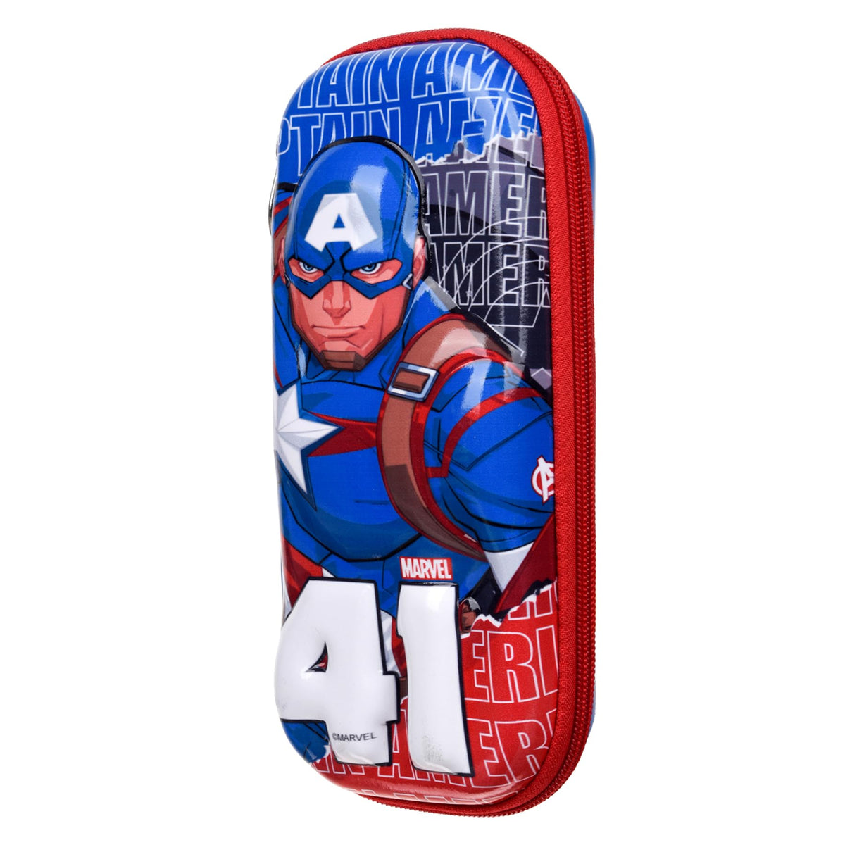 Heart Home Marvel Captain America Pencil Pouch | School Pencil Case for Kids | Pen-Pencil Box for Kids | Geometry Box | Compass Box | School Stationery Supplies | Blue