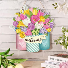 Kuber Industries Door Decor Panel|Wall Hanging Wooden Frame Board-Pack of 4 (Multi)