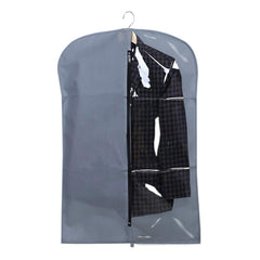 Heart Home 6 Pieces Half Transparent Non Woven Men's Coat Blazer Suit Cover (Grey & Maroon) - HEART6042, Standard