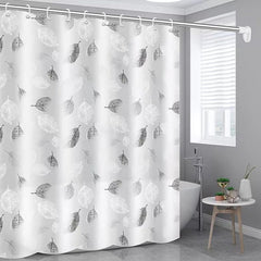 Kuber IndustriesSoft Texture Bath curtain|Natural Drape Waterproof Shower Curtain 6 Feet| Pack of 6|White