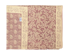 Heart Home Leaf Design Cotton 4 Seater Center Table Cover 60"x40" (Maroon)