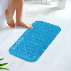 Kuber Industries Bath Mat | PVC Bathroom Mat | Shower Bath Mat | Floor Tub Mat | Foot Massager Mat | Anti-Skid Shower Bathroom Mat | B-02A |Pack of 3| Dark Blue