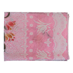 Heart Home Flower Printed Home Decorative Luxurious 4 Seater Cotton Center Table Cover/Table Cloth, 40"x60" (Pink)-44HH044