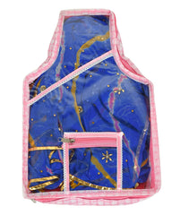 Kuber Industries Check Printed Transparent Blouse Cover Wardrobe Organiser Clothes Storage Bag With 1 Small Pocket (Set of 3,Pink)-HS_38_KUBMART21421