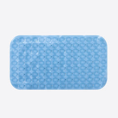 Heart Home Bath Mat | PVC Bathroom Mat | Shower Bath Mat | Floor Tub Mat | Foot Massager Mat | Anti-Skid Shower Bathroom Mat | B-02B | Light Blue