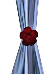 Kuber Industries Velvet 2 Pieces Curtain Tie Back Tassel Set (Maroon) -CTKTC29499