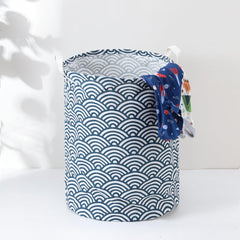 Kuber Industries Laundry Basket For Clothes|Foldable Laundry Hamper|Basket For Toys, Dirty clothes, Storage "45 LTR"-Pack of 4 (Blue)