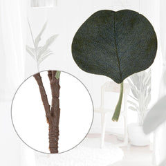 Heart Home Flowers Orchid | Artificial Flower Eucalyptus | Flower Orchid for Vase Pot | Artificial Flower for Home Décor | Orchids Artificial Flower for Vase | Pack of 2 | Green