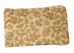 Kuber Industries Embroidery Women Hand Purse Wallet for Party, Wedding, Dating (Cream) (HS39KUBMART022028)