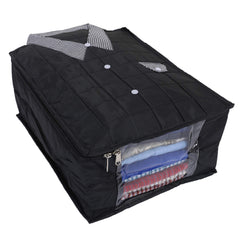 Kuber Industries 3 Piece Rexine Shirt Cover Set, Black