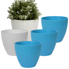 Heart Home Flower Pot | Flower Planter Pots for Indoor | Flower Pots for Outdoor | Pot for Garden & Balcony Flowering | Flower Plants Pot | Mega Flower Pot | 6 Inch | Pack of 5 | Multi