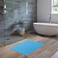 Kuber Industries Bath Mat | PVC Bathroom Mat | Shower Bath Mat | Floor Tub Mat | Bathroom Mud Mat | Anti-Skid Shower Bathroom Mat | JL-01A |Pack of 2| Blue