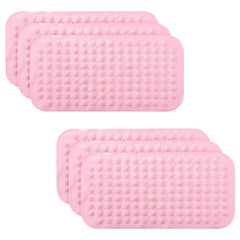 Kuber Industries Bath Mat | PVC Bathroom Mat | Shower Bath Mat | Floor Tub Mat | Bathroom Mud Mat | Anti-Skid Shower Bathroom Mat | M-YSD-35C |Pack of 6| Pink