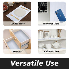 Heart Home Shelf Liner | Kitchen Cabinet Shelf Protector | Kitchen Liners for Cabinets and Drawers | Drawer Liner Mat | Self Check Shelf Liner Cabinet Mat | 5 MTR | White