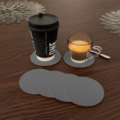 Kuber Industries Coaster | Round Drink Coasters | Foam Tea Coasters for Kitchen | Coasters for Dining Table | Office Desk Coasters | Lining Round Coaster | 12 Piece Set | Gray