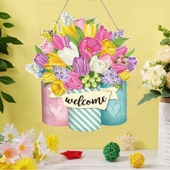 Kuber Industries Door Decor Panel|Wall Hanging Wooden Frame Board-Pack of 4 (Multi)