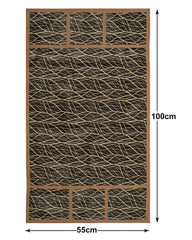 Heart Home Animal Texture Design PVC Fridge Top Cover with 6 Utility Side Pockets (Brown)-HS_38_HEARTH21072, Standard