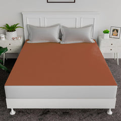 Kuber Industries Bedsheet | Baby Plastic Sheet | Crib Sheet for Baby | Baby Mattress Sheet for Baby | Mattress Protector Bedsheet | Bed Protector Sheet | Plain | 80x80 Inch | Golden