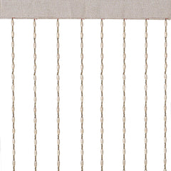 Kuber Industries Wooden Sparkling Beaded String Shear Hanging Door Curtain 7 Feet (Cream)