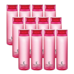 Kuber Industries BPA Free Plastic Water Bottles | Breakproof, Leakproof, Food Grade PET Bottles | Water Bottle for Kids & Adults | Plastic Bottle Set of 4 |Pink (Pack Of 3)