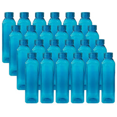 Kuber Industries BPA Free Plastic Water Bottles | Breakproof, Leakproof, Food Grade PET Bottles | Water Bottle for Kids & Adults | Plastic Bottle Set of 6 |Green (Pack of 4)