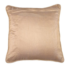 Heart Home Cushion Cover | Sofa Cushion Covers | Square Cushion Covers | Jute Cushion Covers | Couch Cushion Covers | Set of 5 | 16 Inch | Cream