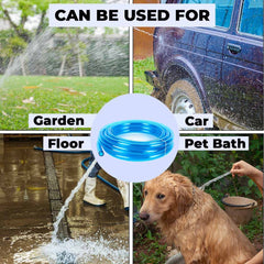 Kuber Industries Multiutility PVC Water Pipe|Multi-Utility Water Pipe for Garden, Car Cleaning & Pet Washing|| 5 Meter|Blue |