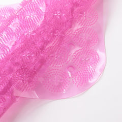 Kuber Industries Bath Mat | PVC Bathroom Mat | Shower Bath Mat | Floor Tub Mat | Foot Massager Mat | Anti-Skid Shower Bathroom Mat | B-01C |Pack of 6| Pink