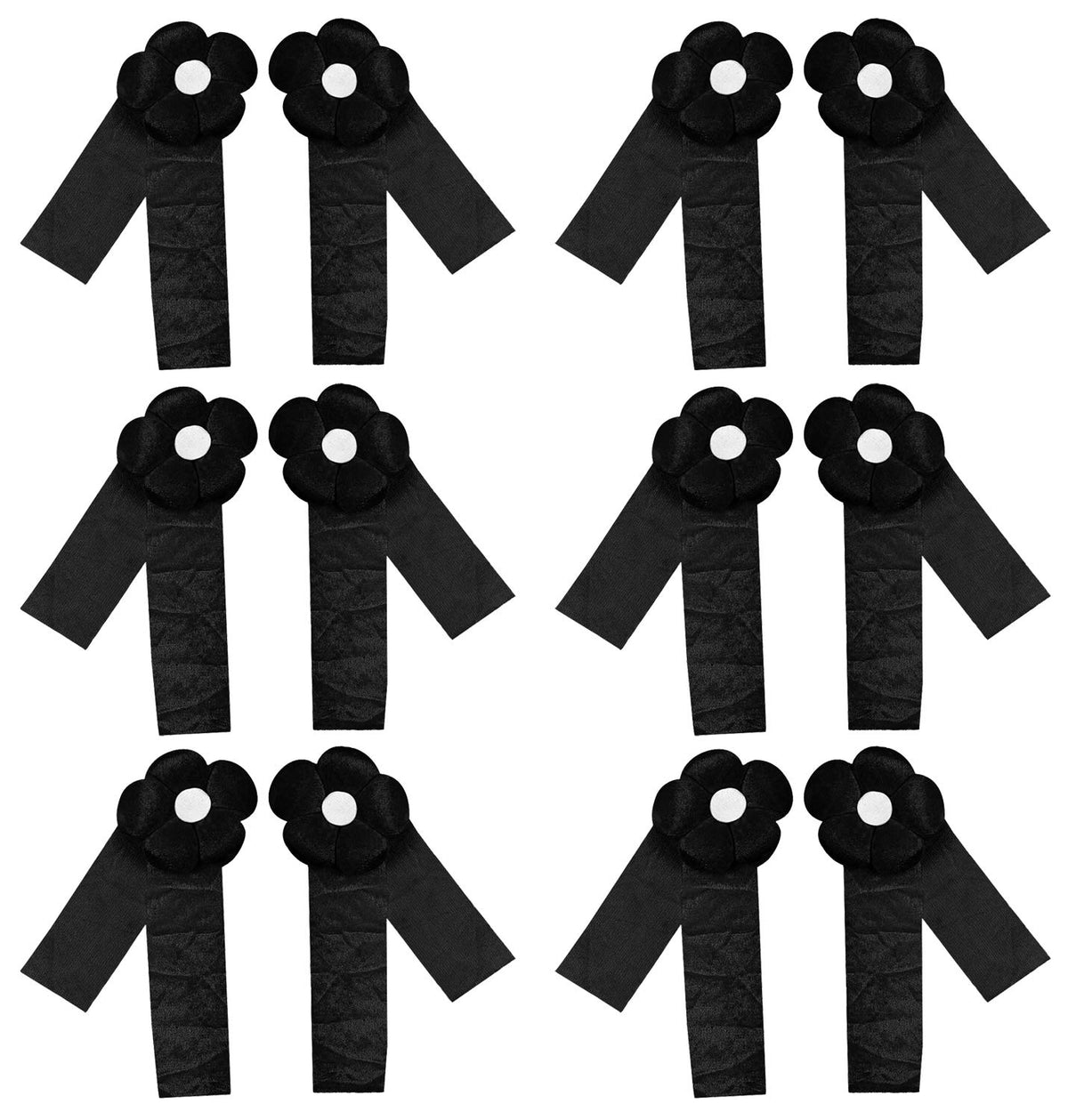 Kuber Industries Velvet 12 Pieces Curtain Tie Back Tassel Set (Black) CTKTC33450