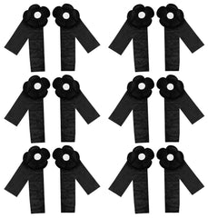 Kuber Industries Velvet 12 Pieces Curtain Tie Back Tassel Set (Black) CTKTC33450