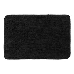 Kuber Industries Microfiber Doormats|Water Absorbant|Soaking Fluffy Velvet Floor mat|Entrance Mat for Kitchen,Bedside,Door,Living,Prayer Room,60x40 cm,Pack of 2 (Blue & Black)