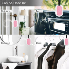 Homestic Wax Air Wardrobe Freshener | Pack of 2 | Pink- Berlin Girl Fragrance | 45g Each -Lasts Up to 6 Months | Air Freshener for Home Drawer Closet Cars Wardrobe | Natural and Eco Friendly