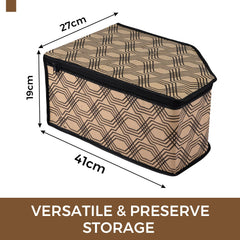 Heart Home Saree Cover & Blouse Cover Set | Saree & Blouse Organizer Combo Set | 3 Pieces Blouse & 3 Pieces Saree Cover Set | Zipper Closure | Honeycomb-Design | Set of 6 | Coffee