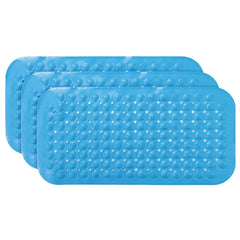 Kuber Industries Bath Mat | PVC Bathroom Mat | Shower Bath Mat | Floor Tub Mat | Bathroom Mud Mat | Anti-Skid Shower Bathroom Mat | M-YSD-35B |Pack of 3| Dark Blue