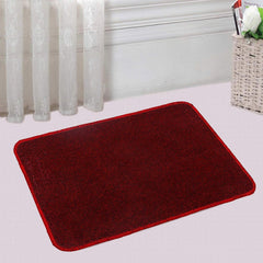 Kuber Industries Microfiber Anti Slip 2 Pieces Bath Mat 22"x14", Red and Green - CTKTC22020