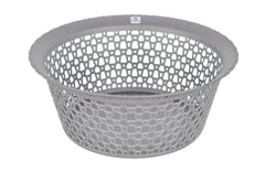 Heart Home Multiuses 3 Different Sizes Round Plastic Storage Basket/Organizer (Grey) -46HH01