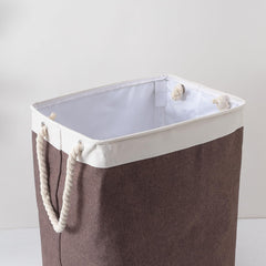 Kuber Industries Laundry Basket For Clothes|Foldable Laundry Hamper|Basket For Toys, Dirty clothes, Storage "45 LTR"-Pack of 2 (Brown)