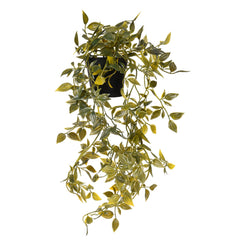 Kuber Industries Leaf Pot | Artificial Leaf Pot for Office | Flower Leaf Pot for Outdoor | Artificial Flower Leaf Pot for Home Décor | Artificial Flower Leaf Pot | Green