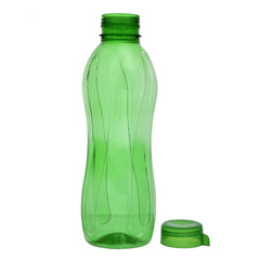 Heart Home Plastic 18 Pieces Aqua Fridge Water Bottle With Lid (1000Ml, Green)- Heart3526